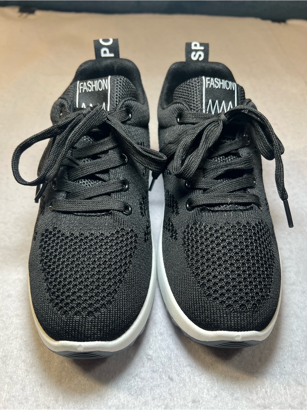 Women's Orthopedic Walking Shoes Black Mesh Sneakers Air Cushion EU 36 US 5.5